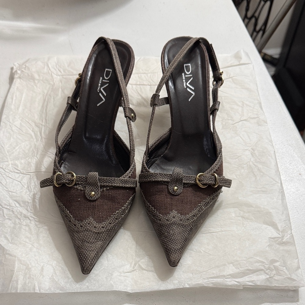 Diva Elegant Brown Heels